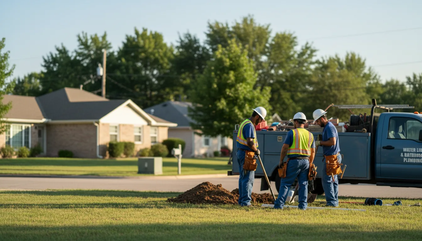 Residential water line and bathroom plumbing service in Bridgewater, NY